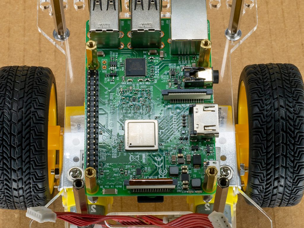 Gold posts installed through Raspberry Pi computer.