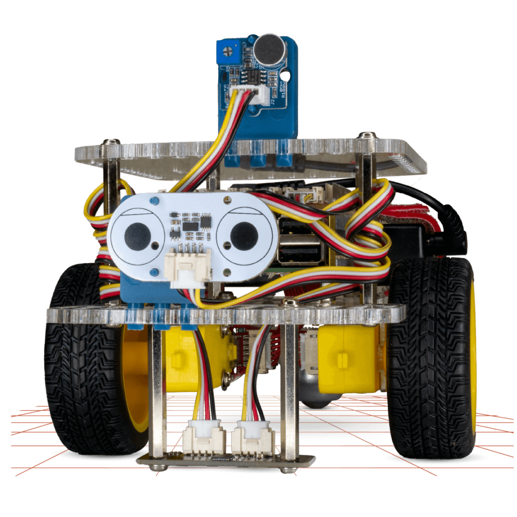 PyBox robot and add on sensors - line follower- distance sensor - loudness sensor