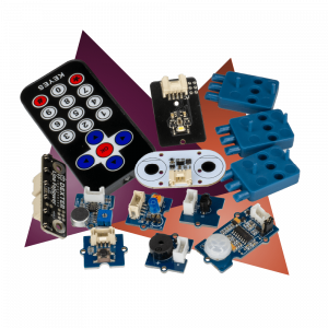 GoPiGo Education Project Pack - IR Remote, IR receiver, PIR Motion Sensor, Sensor mounts x 3, distance sensor, light and color sensor, linef ollower for robots, colored LED, button, buzzer