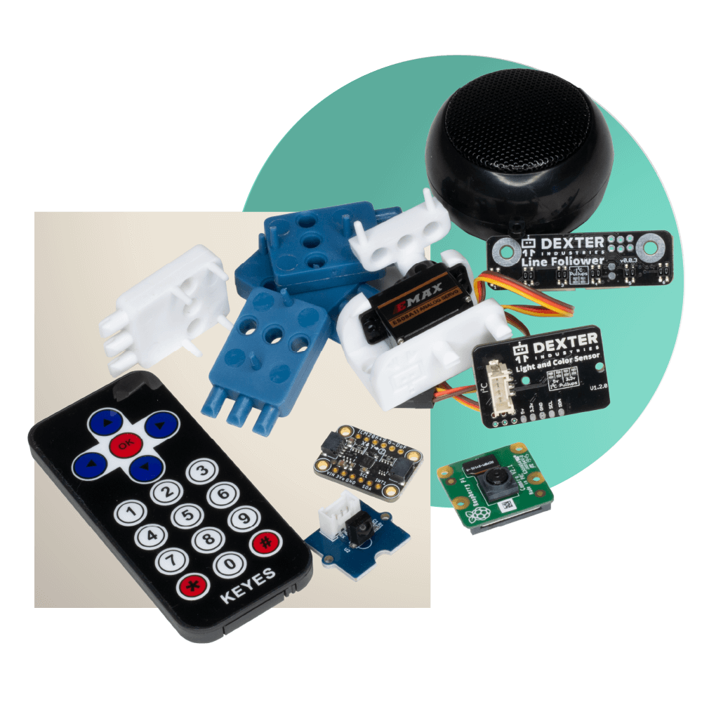 University Engineering Project Pack includes multiple sensors and actuators for your GoPiGo robot.